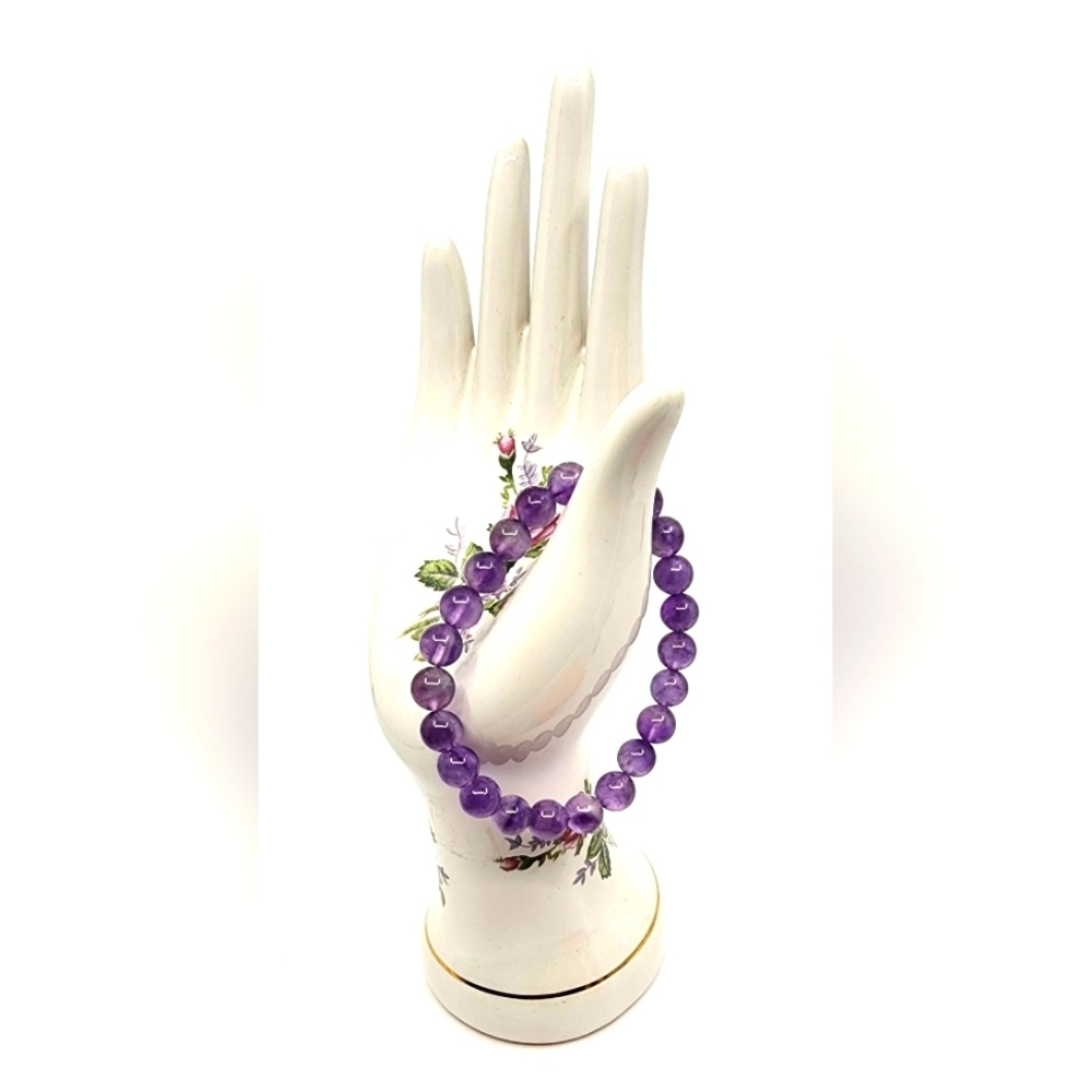 NWOT Natural Lavender Amethyst bracelet with Certification